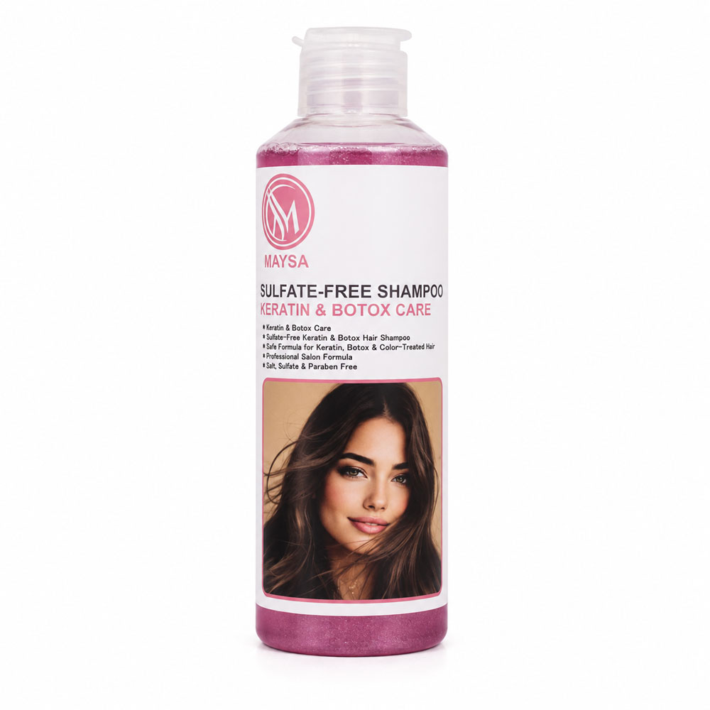 شامپو بدون سولفات مایسا مدل کراتین و بوتاکس (MAYSA Keratin & Botox Care Sulfate-Free Shampoo)