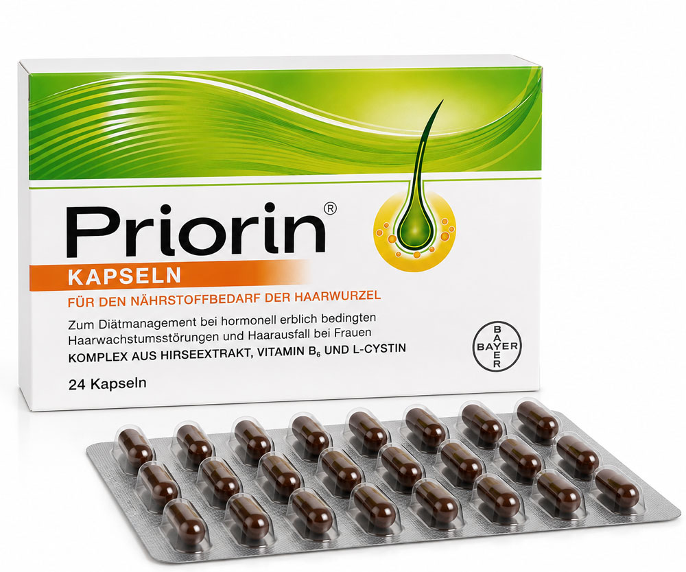 گلوراشاپ16 کپسول پریورین بایر 24 عددی (Priorin) مناسب تقویت و کمک به رشد مو - Image 1