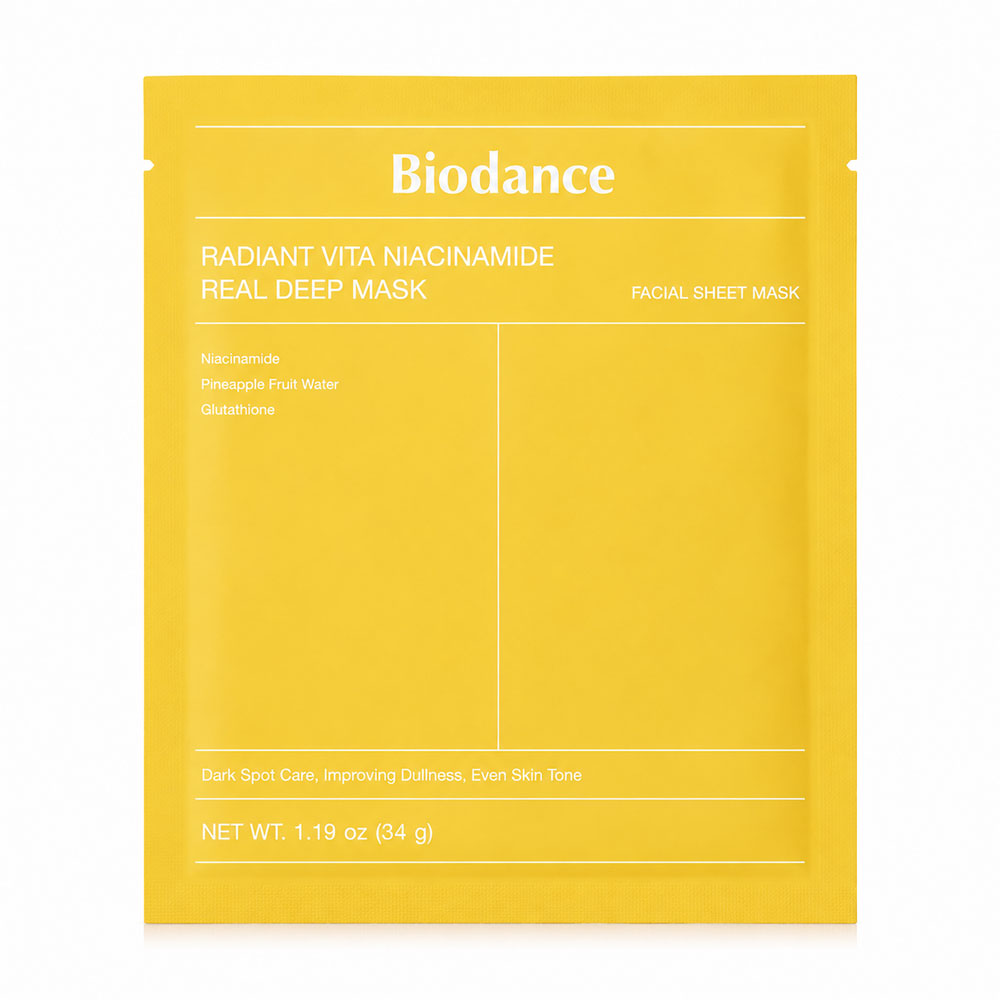 گلوراشاپ17 ماسک ورقهای نیاسینامید بیودنس Radiant Vita Niacinamide Real Deep Mask - Image 1