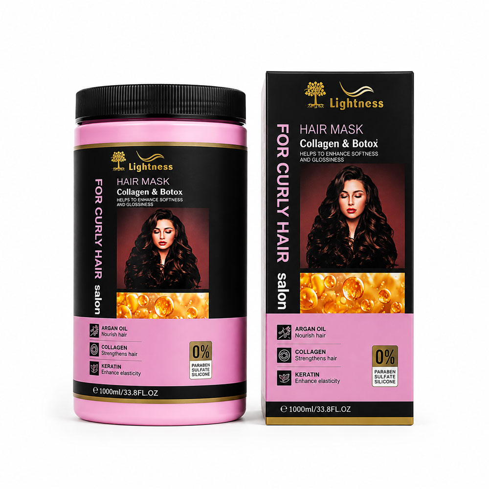 ماسک مو کلاژن و بوتاکس لایتنس (Lightness Collagen & Botox Hair Mask) مخصوص موهای فر